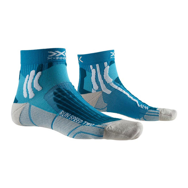 X-BIONIC / X-SOCKS Calze Running RUN SPEED TWO SOCKS 4.0 (Teal Blue/Pearl Grey)