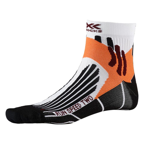 X-BIONIC / X-SOCKS Calze Running RUN SPEED TWO SOCKS 4.0 (Artic White/Opal Black/Orange)