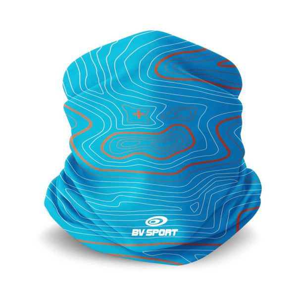 BV SPORT Bandana Tubolare / Scaldacollo / Buff (Turchese/Arancione)