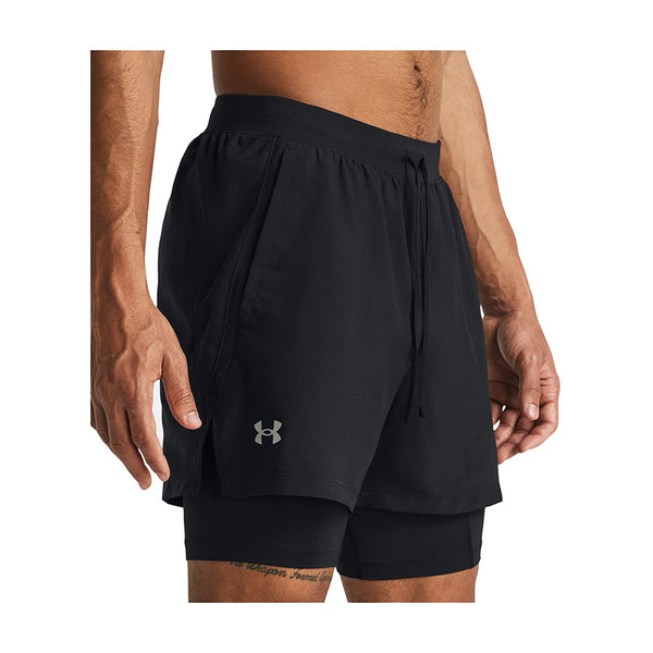UNDER ARMOUR Pantaloncino UA LAUNCH 2-IN-1 5'' SHORTS (col.001 / Nero)