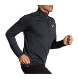 BROOKS Maglia Manica Lunga DASH 1/2 ZIP 2.0 (col.090 / Heather Black)