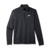 BROOKS Maglia Manica Lunga DASH 1/2 ZIP 2.0 (col.090 / Heather Black)