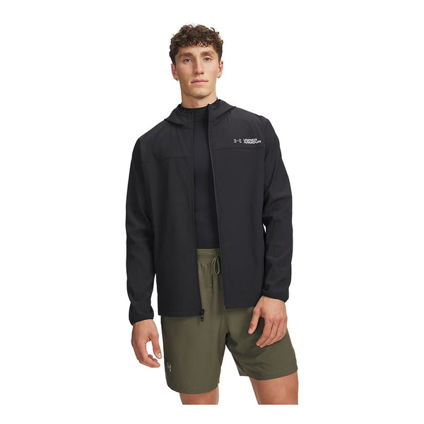 UNDER ARMOUR Giacca Antipioggia / Antivento UA VELOCITI STORM RUN HOODED JACKET (col.001 / Nero)