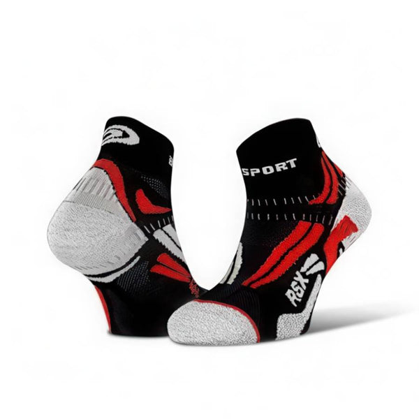 BV SPORT Calza Running RSX EVO (Nero/Rosso)